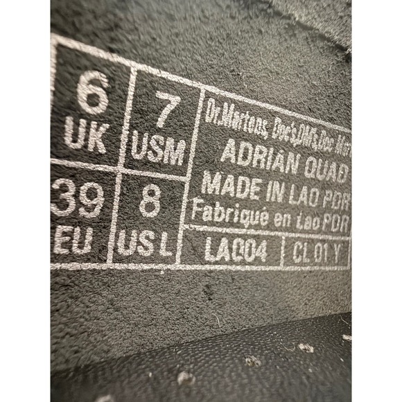 Dr. Martens Adrian Quad Tassel Loafer Black Leather Platform US W8 M7 - Picture 9 of 9